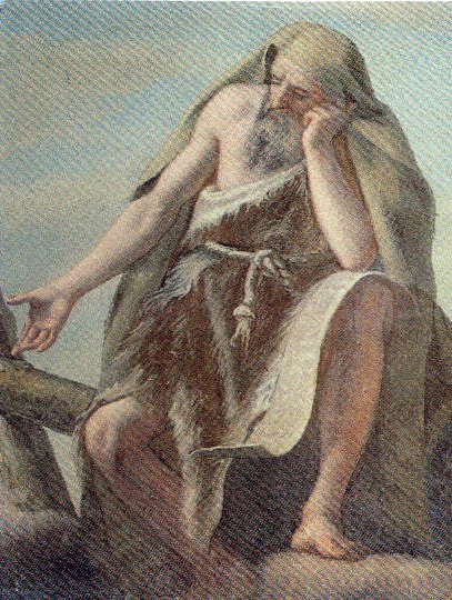 Profeta - 1885 - affresco cm. 130x100 - cappella della Madonna Addolorata detta del Lazzaretto - Borno (BS)